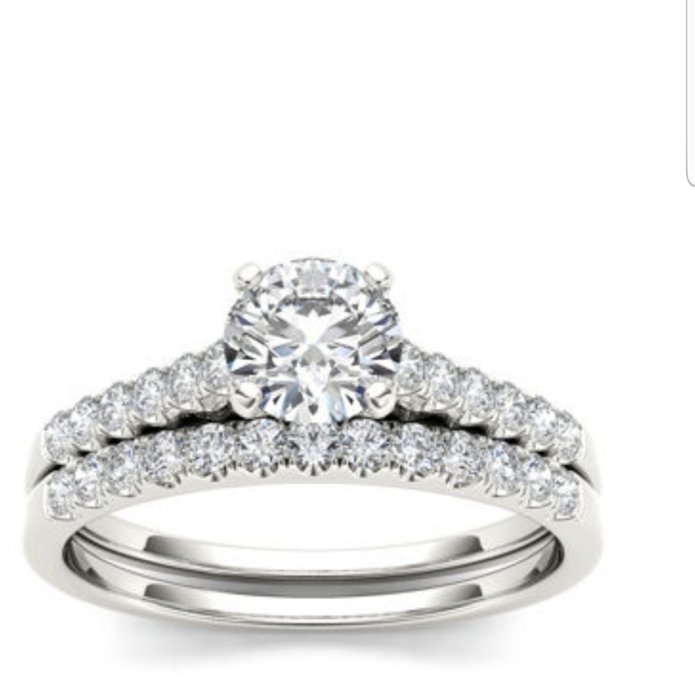 10k gold wedding ring set